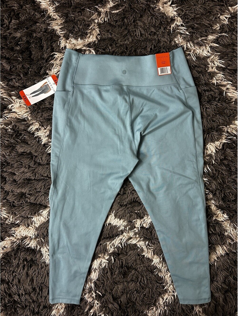 NWT Danskin Women's XXL Teal Contour Leggings Activewear Pants With Pockets